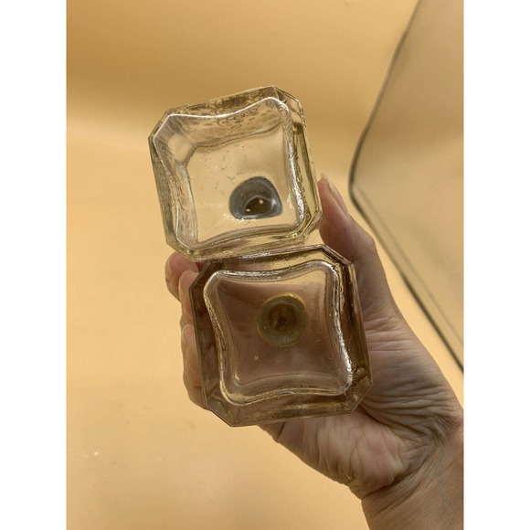 Vintage Made In France Irving Rice Crystal & Gold Floral Salt & Pepper Shakers - Picture 9 of 13